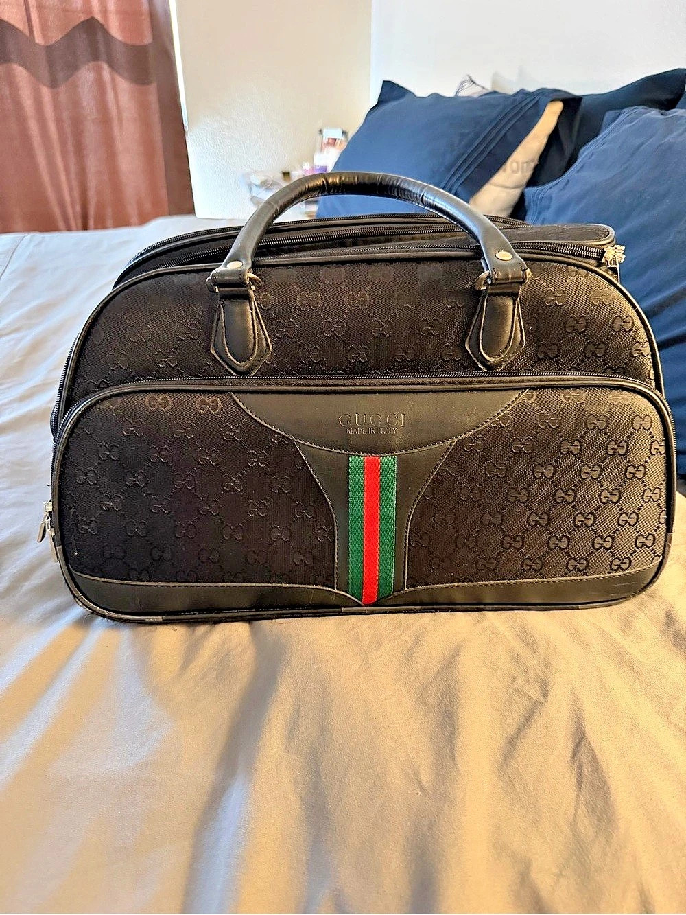 Gucci GG Monogram Rolling Travel Bag in Black